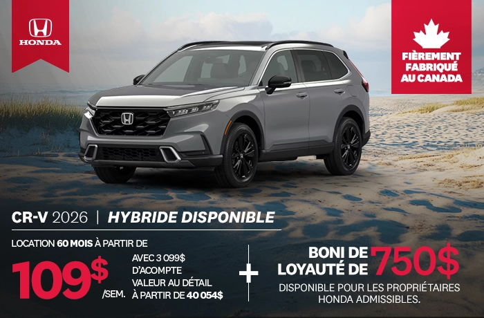 Bannière de Promotion CR-V  2026